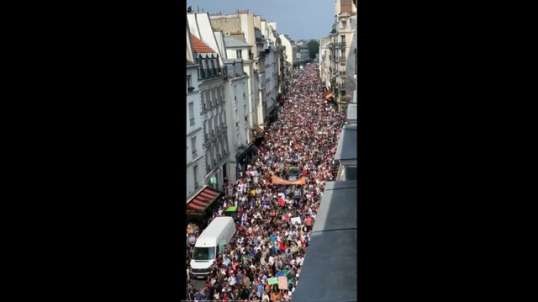Paris France Protest Against Macrons Covid Legislation (2021.07.17)